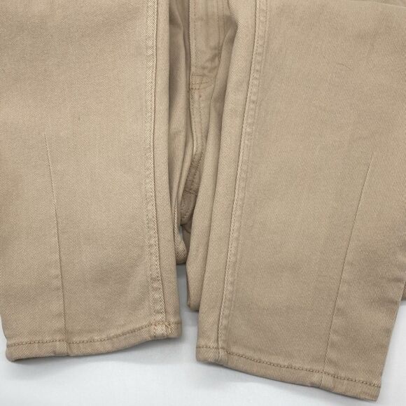 H&M Divided Womens Size 2 Denim Pants High Rise 5 Pocket Design Button Zip Beige - Picture 11 of 12
